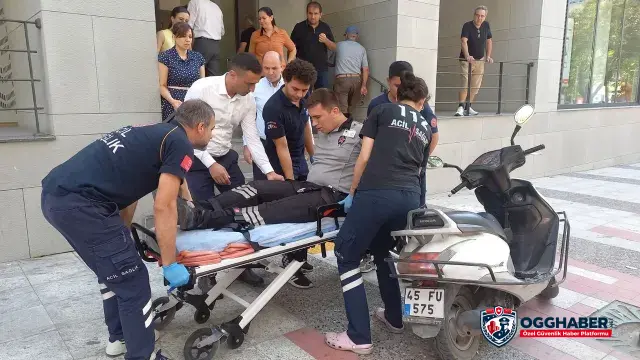 Bankadaki Özel Güvenlik Görevlisini Sıramatik Çarptı