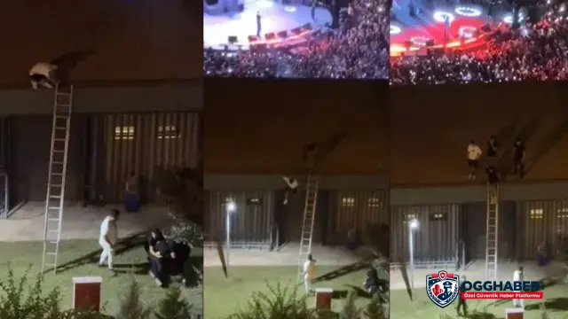 Özel güvenlik, konseri kaçak izleyen genci çatıdan attı