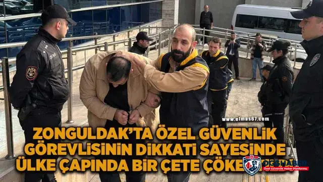 Bankadaki özel güvenlik görevlisi ülke çapındaki çeteyi ortaya çıkardı