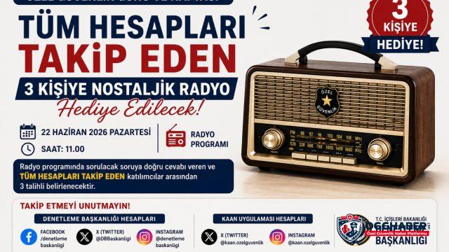 Özel Güvenlik Haftası'nda Nostaljik Radyo Hediyesi