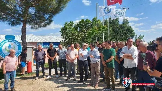 Edirne'de Hamzadere Sulama Birliği'ne 'su zammı' protestosu