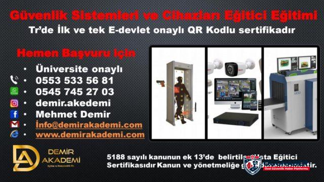Güvenlik Sistemleri ve Cihazları Eğitici Eğitim Sertifikası İle Özel Güvenlik Sektöründe Yeni Meslek Doğuyor
