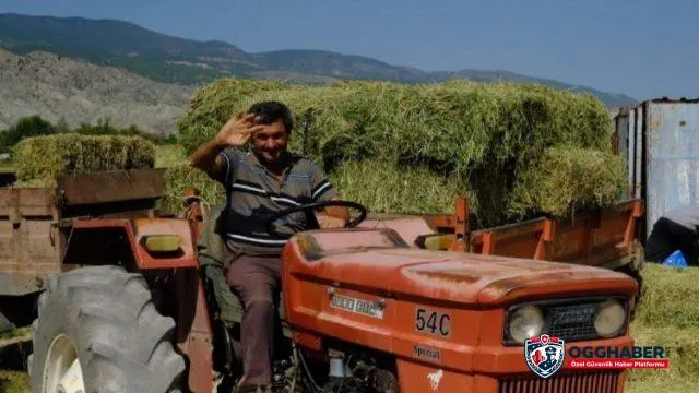 Hayvan üreticilerinin balya sevinci