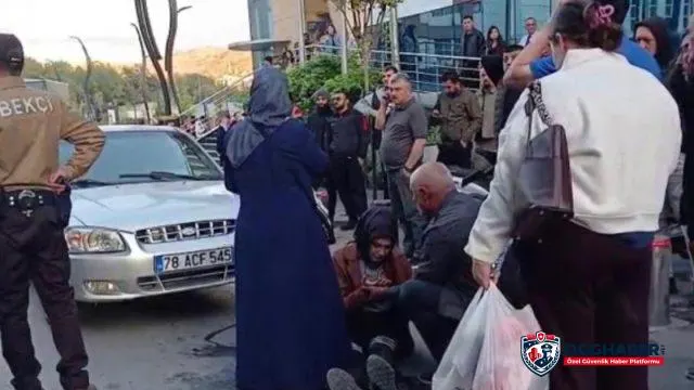 Yolun karşısına geçen güvenlik görevlisine otomobil çarptı