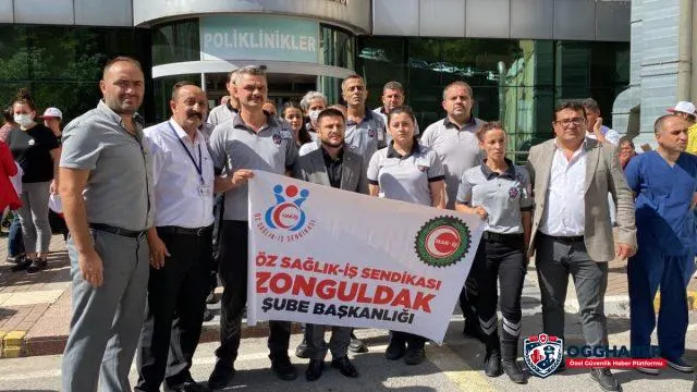 ZONGULDAK - Öz Sağlık-İş'ten güvenlik görevlisinin hastanede öldürülmesine tepki