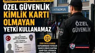 Okullarda Güvenlik Tartışması Büyüyor: “Özel Güvenlik Kimlik Kartı Olmayan Yetki Kullanamaz”
